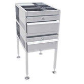3Monkeez AB-2DRAW-1G - Gastronorm Freestanding Stainless Steel Drawer Unit