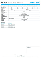 Adam Equipment Dune DCT 2000 - Compact Balance