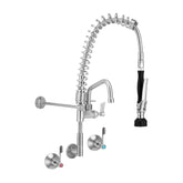3Monkeez T-3M53816-C - Compact Stainless Steel Wall Stops & Elbow Pre-Rinse