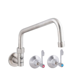 3Monkeez T-3MCW12 - Wall Stops & Elbow with 12" Spout