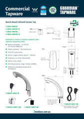3Monkeez T-3MSS-HMSTB - Hob Mounted Sensor Tap
