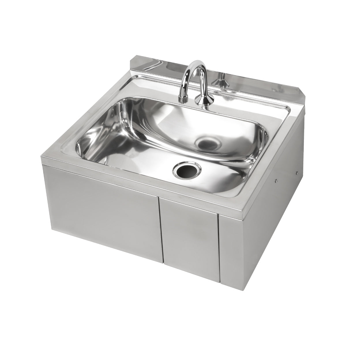 3Monkeez AB-KNEEHBTMV-TF - Hands Free Knee Operated Stainless Steel Time Flow Basin