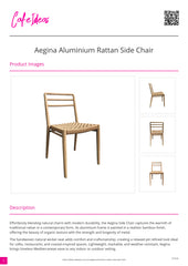 Aegina Aluminium Rattan Side Chair