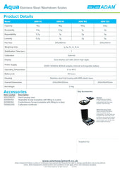 Adam Equipment Aqua ABW 8S - Stainless Steel Waterproof Scales