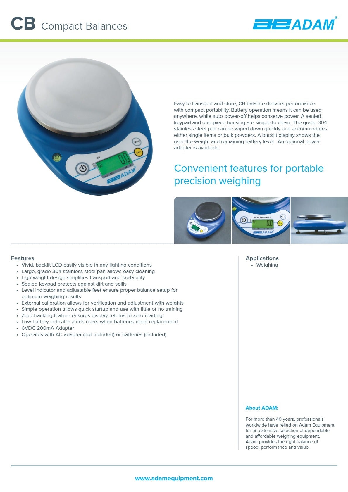Adam Equipment CB 501 - Compact Balance