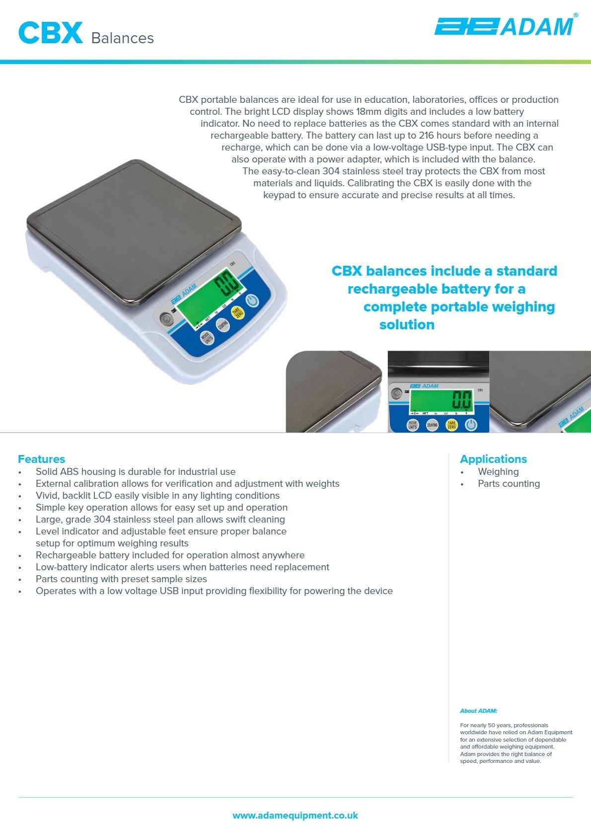 Adam Equipment CBX 1201 - Compact Balance