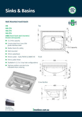 3Monkeez HB - Wall Mounted Hand Basin