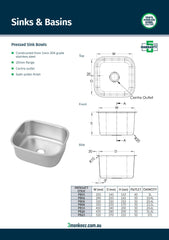 3Monkeez PB23 - Pressed Sink Bowl