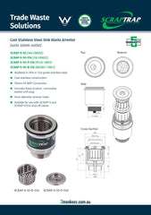 3Monkeez SCRAP-S-90 - Cast Stainless Steel Sink Waste Arrestor