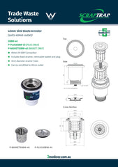 3Monkeez SSBW-40 - Sink Waste Arrestor