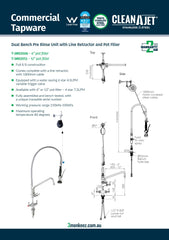 3Monkeez T-3M53512 - Stainless Steel Line Retractor Dual Hob Mount Pre-Rinse