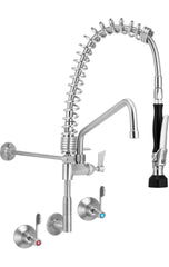 3Monkeez T-3M53822-C - Compact Stainless Steel Wall Stops & Elbow Pre-Rinse