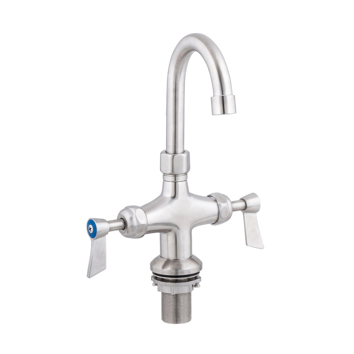 3Monkeez T-3MDHG07 - Dual Bench Mount Body with Gooseneck Swivel 7" Spout