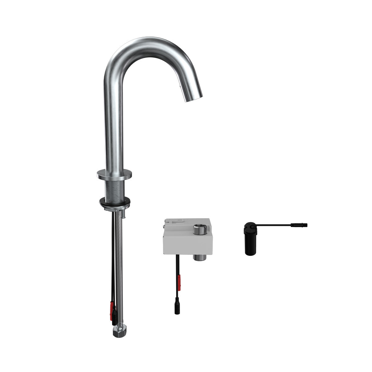 3Monkeez T-3MSS-GHMST21B - Gooseneck Bench Mounted Infrared Sensor Tap