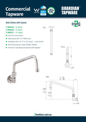3Monkeez T-3MWE06 - Wall Elbow With 6" Spout
