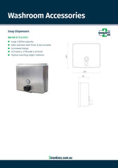 3Monkeez WA-SD-S - Stainless Steel Soap Dispenser