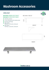 3Monkeez WA-US454 - Stainless Steel Utility Shelf